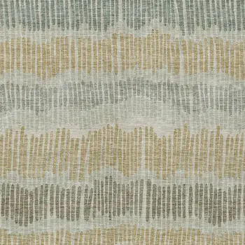 10' X 14' Beige Brown And Gray Striped Washable Indoor Outdoor Area Rug