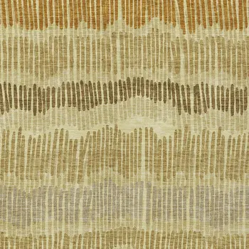 8' X 10' Gold Brown And Gray Striped Washable Indoor Outdoor Area Rug
