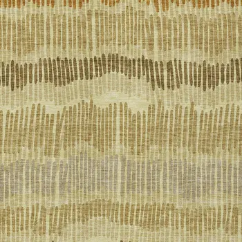 10' X 14' Gold Brown And Gray Striped Washable Indoor Outdoor Area Rug