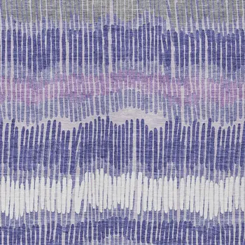 8' X 10' Purple And Gray Striped Washable Indoor Outdoor Area Rug