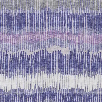 9' X 12' Purple And Gray Striped Washable Indoor Outdoor Area Rug