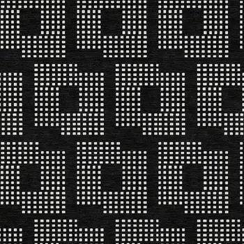 3' X 5' Black And Ivory Geometric Washable Indoor Outdoor Area Rug