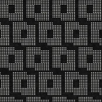 10' X 14' Black And Ivory Geometric Washable Indoor Outdoor Area Rug