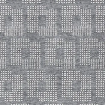 3' X 5' Gray And Ivory Geometric Washable Indoor Outdoor Area Rug