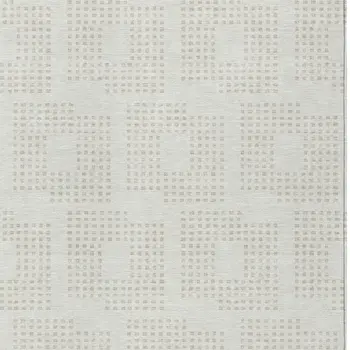 8' X 10' Ivory And Beige Geometric Washable Indoor Outdoor Area Rug