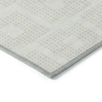 10' X 14' Ivory And Beige Geometric Washable Indoor Outdoor Area Rug