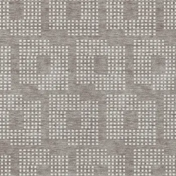 3' X 5' Taupe And Ivory Geometric Washable Indoor Outdoor Area Rug