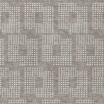8' X 10' Taupe And Ivory Geometric Washable Indoor Outdoor Area Rug
