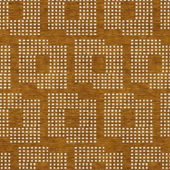 10' X 14' Terra Cotta And Ivory Geometric Washable Indoor Outdoor Area Rug