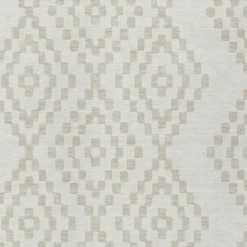 9' X 12' Ivory And Beige Geometric Washable Indoor Outdoor Area Rug