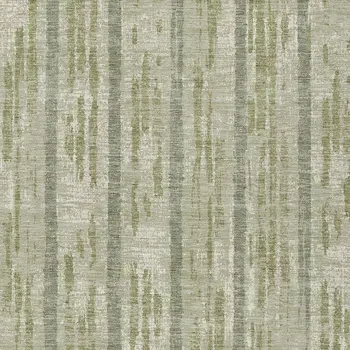 8' X 10' Artichoke Green Gray And Ivory Striped Washable Indoor Outdoor Area Rug