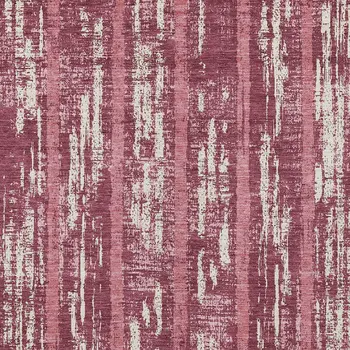 9' X 12' Blush And Ivory Striped Washable Indoor Outdoor Area Rug