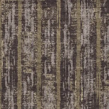 3' X 5' Chocolate And Beige Striped Washable Indoor Outdoor Area Rug