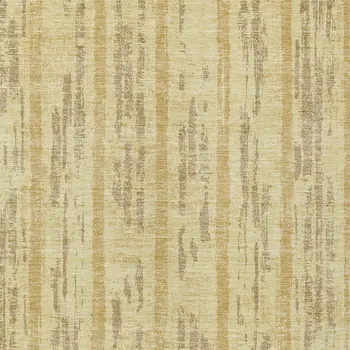 8' X 10' Gold And Brown Striped Washable Indoor Outdoor Area Rug