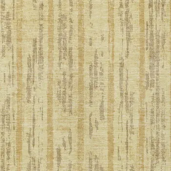 10' X 14' Gold And Brown Striped Washable Indoor Outdoor Area Rug
