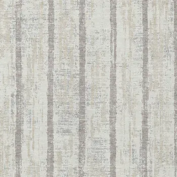 9' X 12' Ivory And Brown Striped Washable Indoor Outdoor Area Rug