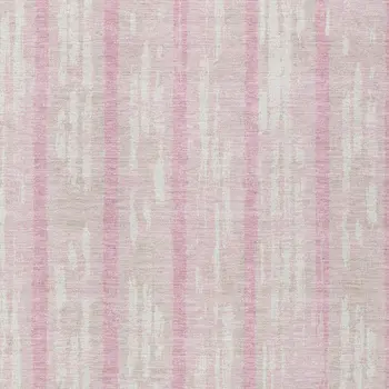 8' X 10' Pink And Ivory Striped Washable Indoor Outdoor Area Rug