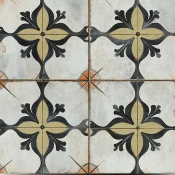 12" x 12" Beige Vinyl Arabesque Peel And Stick Removable Tiles