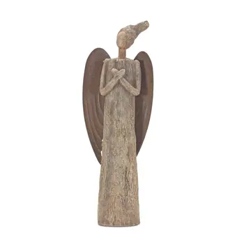 15" Brown Resin Figurine Tabletop Sculpture