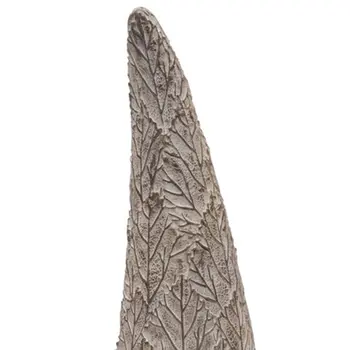 Set of Two Beige Polyresin Standing Gnome Tabletop Sculpture