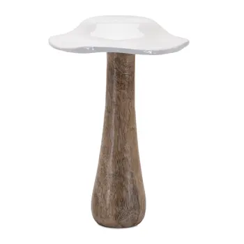 Set of Four White Wood Tabletop Sculpture