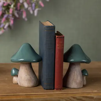 Set of Two Green Resin Figurine Tabletop Sculpture