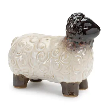 Set of Six White Polyresin Figurine Tabletop Sculpture