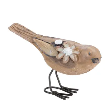 Set of Two Beige Polyresin Figurine Tabletop Sculpture
