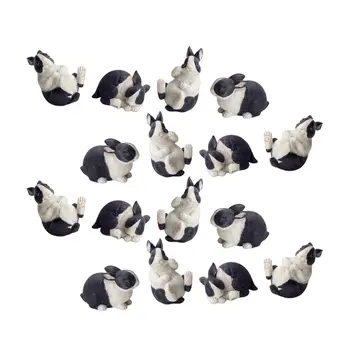 16 Black Polyresin Figurine Tabletop Sculpture