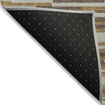 10' X 14' Brown Gray And Ivory Striped Washable Indoor Outdoor Area Rug