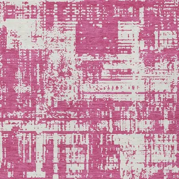 8' X 10' Blush And Ivory Abstract Washable Indoor Outdoor Area Rug