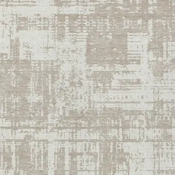 3' X 5' Taupe And Ivory Abstract Washable Indoor Outdoor Area Rug