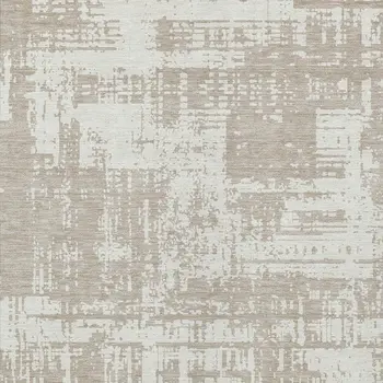 5' X 8' Taupe And Ivory Abstract Washable Indoor Outdoor Area Rug