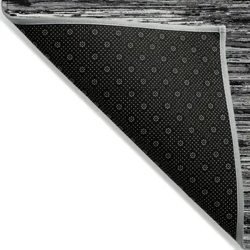 3' X 5' Black And Ivory Striped Washable Indoor Outdoor Area Rug