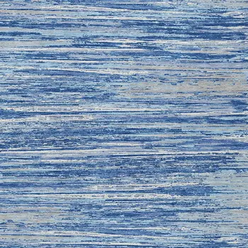 3' X 5' Blue Gray And Ivory Striped Washable Indoor Outdoor Area Rug