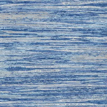 8' X 10' Blue Gray And Ivory Striped Washable Indoor Outdoor Area Rug