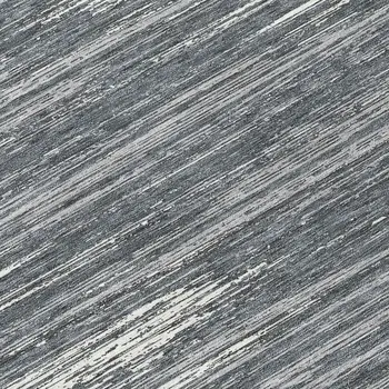 8' Gray And Ivory Round Striped Washable Indoor Outdoor Area Rug