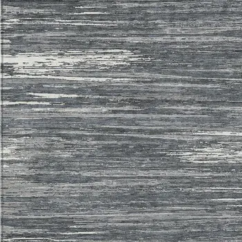 8' X 10' Gray And Ivory Striped Washable Indoor Outdoor Area Rug