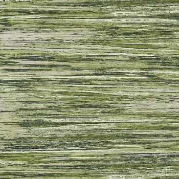 8' X 10' Olive Green And Ivory Striped Washable Indoor Outdoor Area Rug