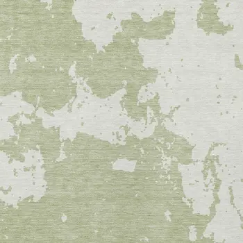 5' X 8' Artichoke Green And Ivory Abstract Washable Indoor Outdoor Area Rug