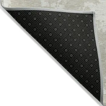 10' X 14' Beige And Ivory Abstract Washable Indoor Outdoor Area Rug