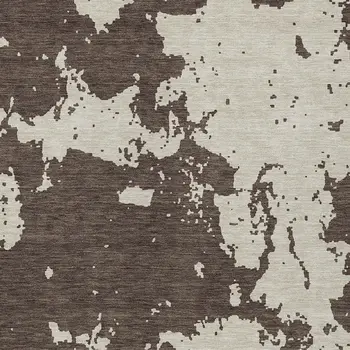 5' X 8' Brown And Beige Abstract Washable Indoor Outdoor Area Rug