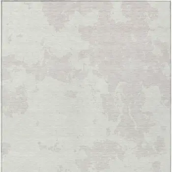 5' X 8' Ivory And Gray Abstract Washable Indoor Outdoor Area Rug