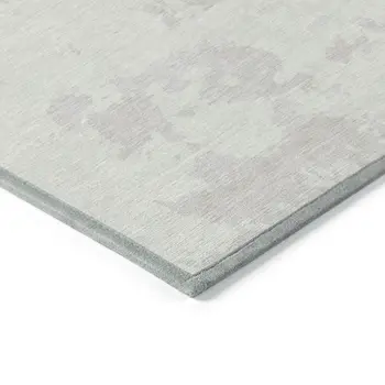 5' X 8' Ivory And Gray Abstract Washable Indoor Outdoor Area Rug