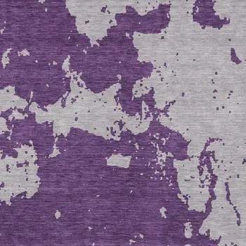 8' X 10' Purple And Lavender Abstract Washable Indoor Outdoor Area Rug
