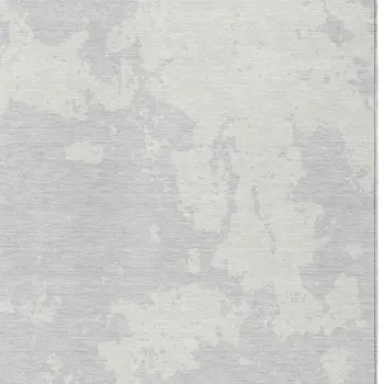 10' X 14' Silver And Gray Abstract Washable Indoor Outdoor Area Rug