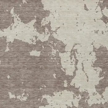 10' X 14' Taupe And Beige Abstract Washable Indoor Outdoor Area Rug