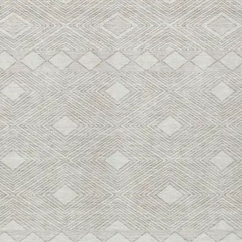 10' X 14' Ivory And Gray Geometric Washable Indoor Outdoor Area Rug
