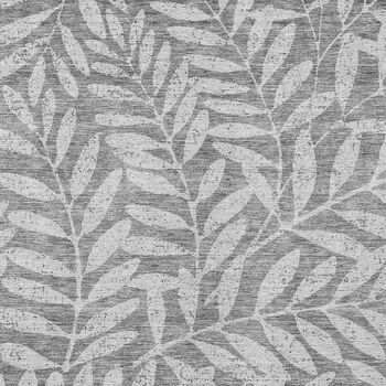8' X 10' Gray And Light Gray Floral Washable Indoor Outdoor Area Rug
