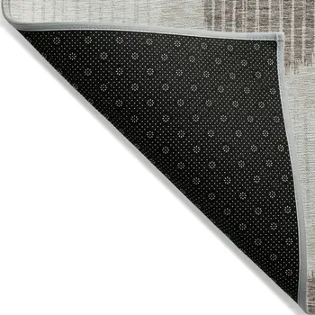 8' X 10' Beige Brown And Ivory Geometric Washable Indoor Outdoor Area Rug